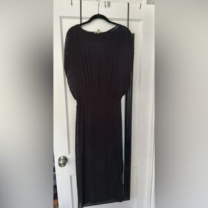 Bordeaux Black Long Sleeve Dress